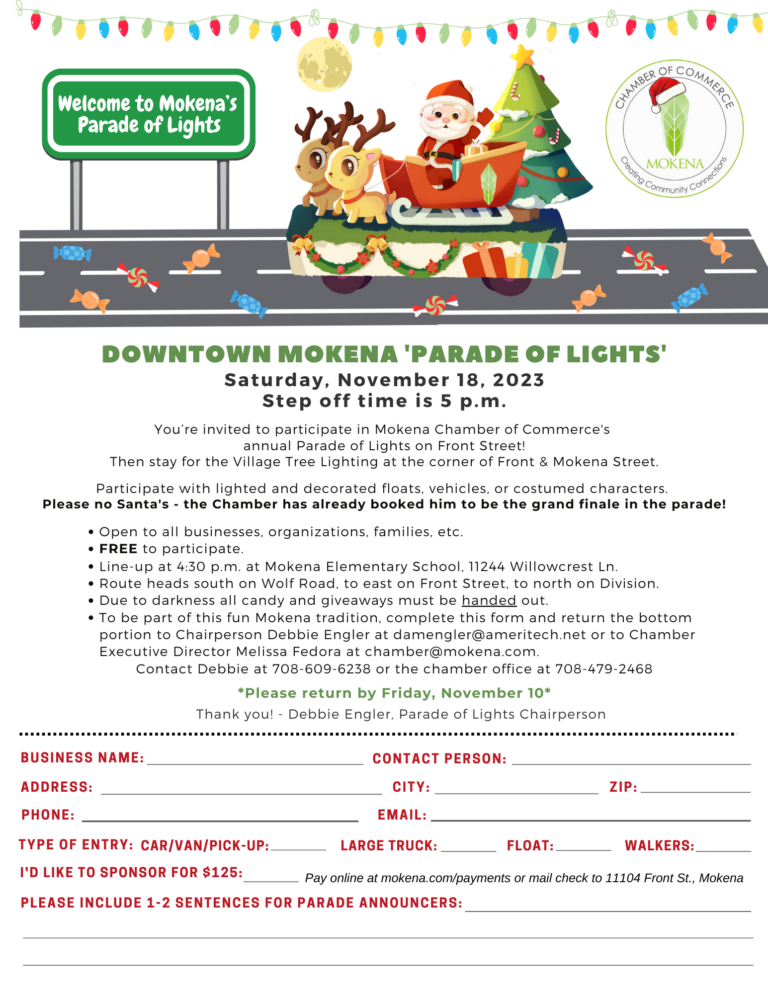 The Parade of Lights Mokena Chamber of Commerce